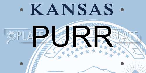 PURR Kansas License Plate