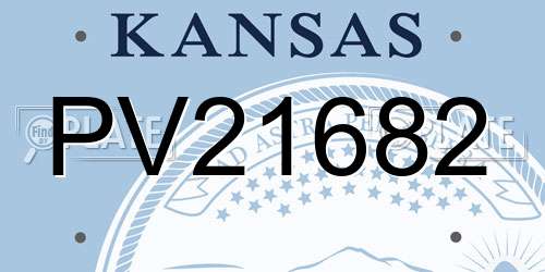 PV21682 Kansas License Plate
