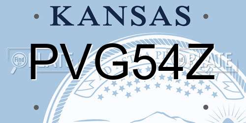 PVG54Z Kansas License Plate