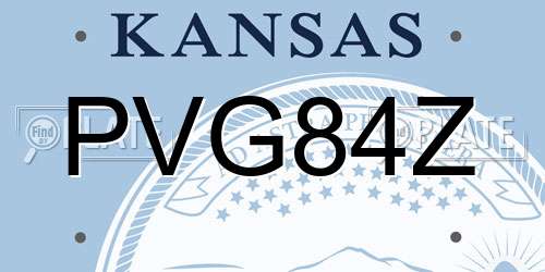 PVG84Z Kansas License Plate