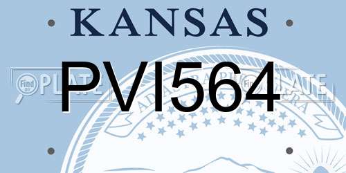 PVI564 Kansas License Plate