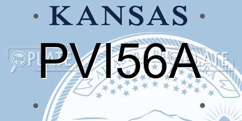 PVI56A Kansas License Plate