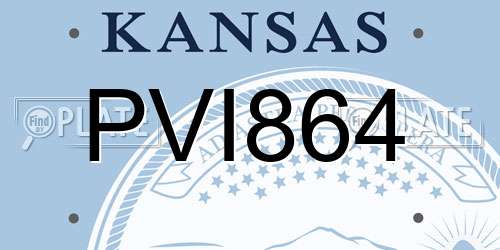 PVI864 Kansas License Plate
