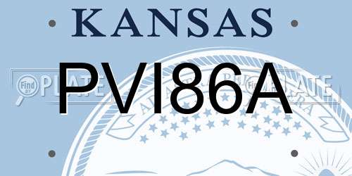 PVI86A Kansas License Plate
