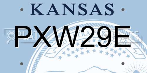 PXW29E Kansas License Plate