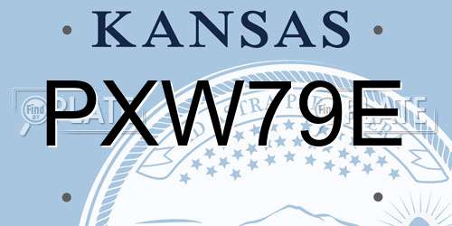 PXW79E Kansas License Plate