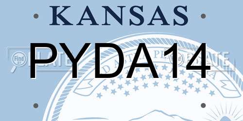 PYDA14 Kansas License Plate