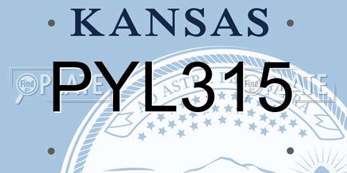 PYL315 Kansas License Plate