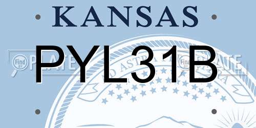 PYL31B Kansas License Plate