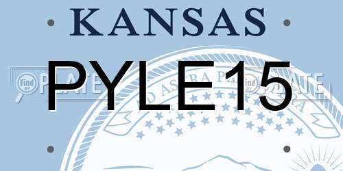 PYLE15 Kansas License Plate