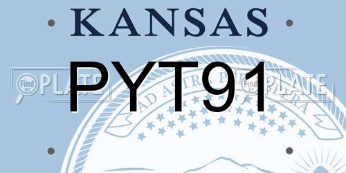 PYT91 Kansas License Plate