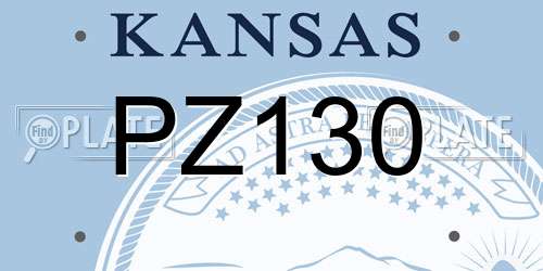 PZ130 Kansas License Plate