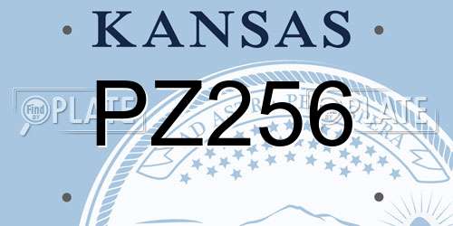 PZ256 Kansas License Plate