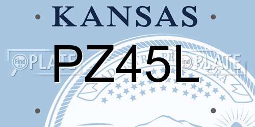 PZ45L Kansas License Plate