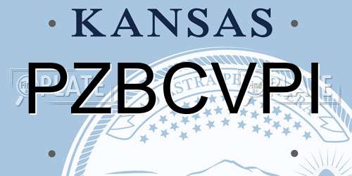 PZBCVPI Kansas License Plate