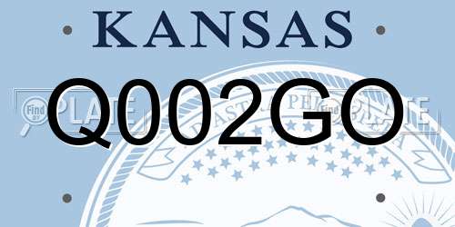 Q002GO Kansas License Plate