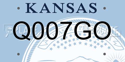 Q007GO Kansas License Plate
