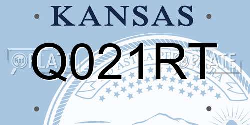 Q021RT Kansas License Plate