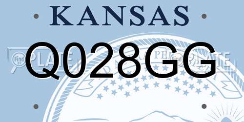 Q028GG Kansas License Plate