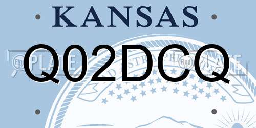 Q02DCQ Kansas License Plate