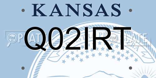 Q02IRT Kansas License Plate