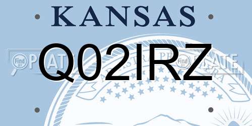 Q02IRZ Kansas License Plate