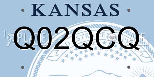 Q02QCQ Kansas License Plate