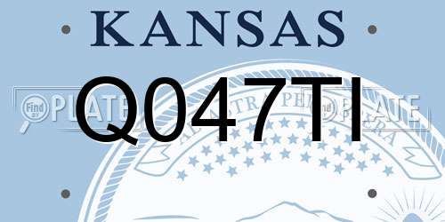 Q047TI Kansas License Plate