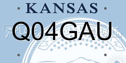 Q04GAU Kansas License Plate