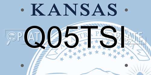 Q05TSI Kansas License Plate