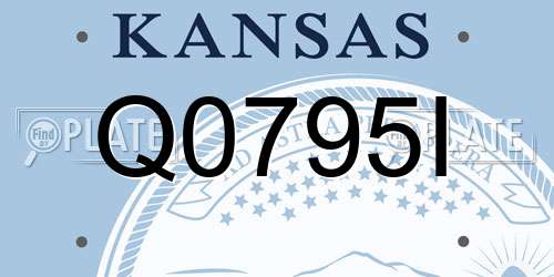 Q0795I Kansas License Plate