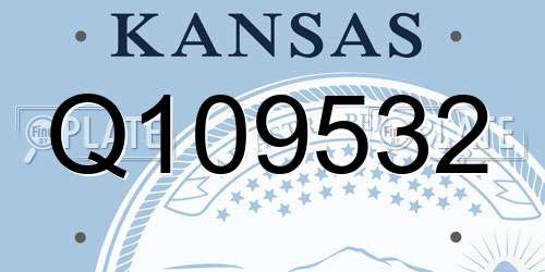 Q109532 Kansas License Plate