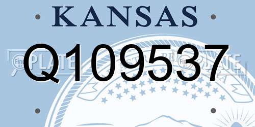 Q109537 Kansas License Plate