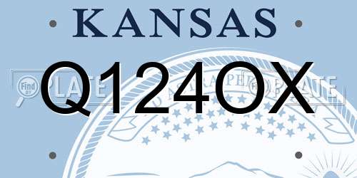 Q124OX Kansas License Plate