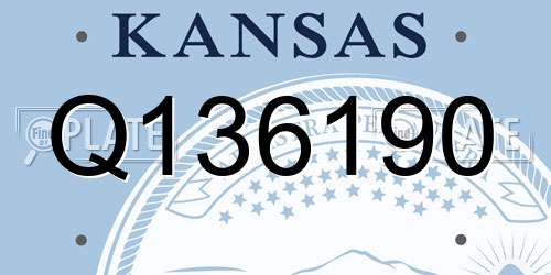 Q136190 Kansas License Plate