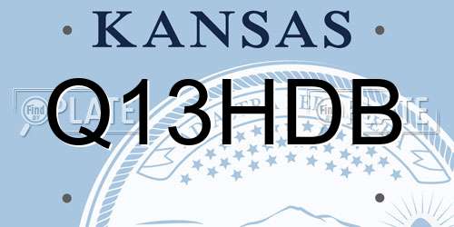 Q13HDB Kansas License Plate