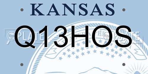 Q13HOS Kansas License Plate