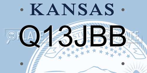 Q13JBB Kansas License Plate