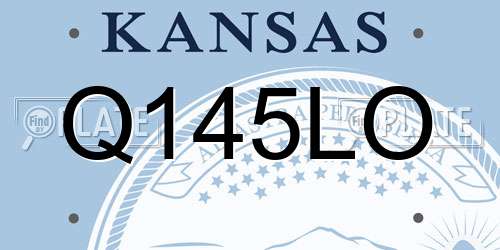 Q145LO Kansas License Plate