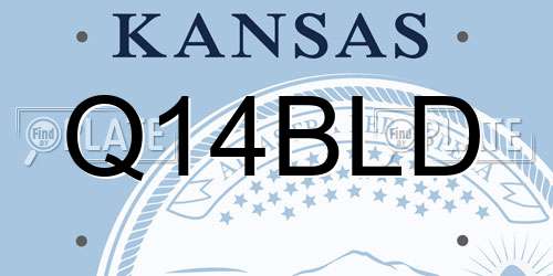 Q14BLD Kansas License Plate