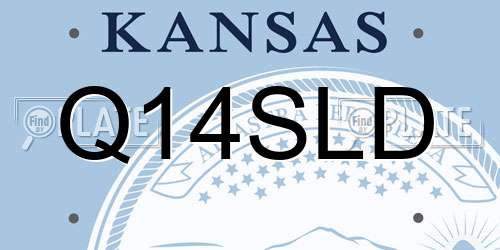 Q14SLD Kansas License Plate