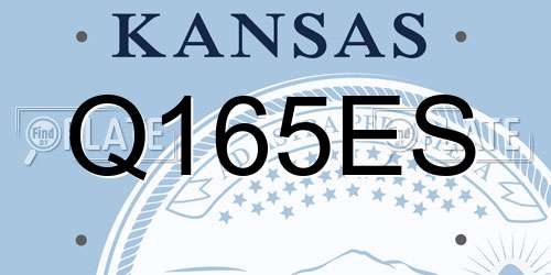 Q165ES Kansas License Plate