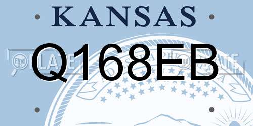 Q168EB Kansas License Plate