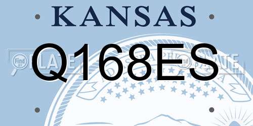 Q168ES Kansas License Plate