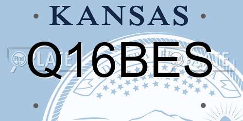 Q16BES Kansas License Plate