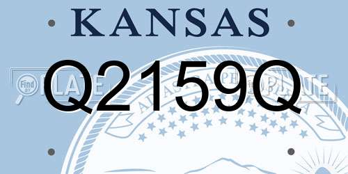 Q2159Q Kansas License Plate