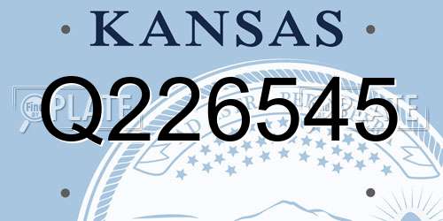 Q226545 Kansas License Plate