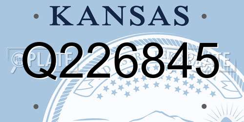 Q226845 Kansas License Plate