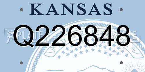 Q226848 Kansas License Plate