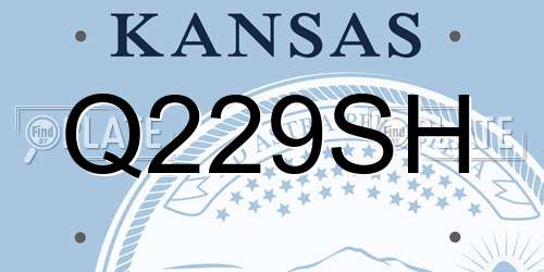 Q229SH Kansas License Plate